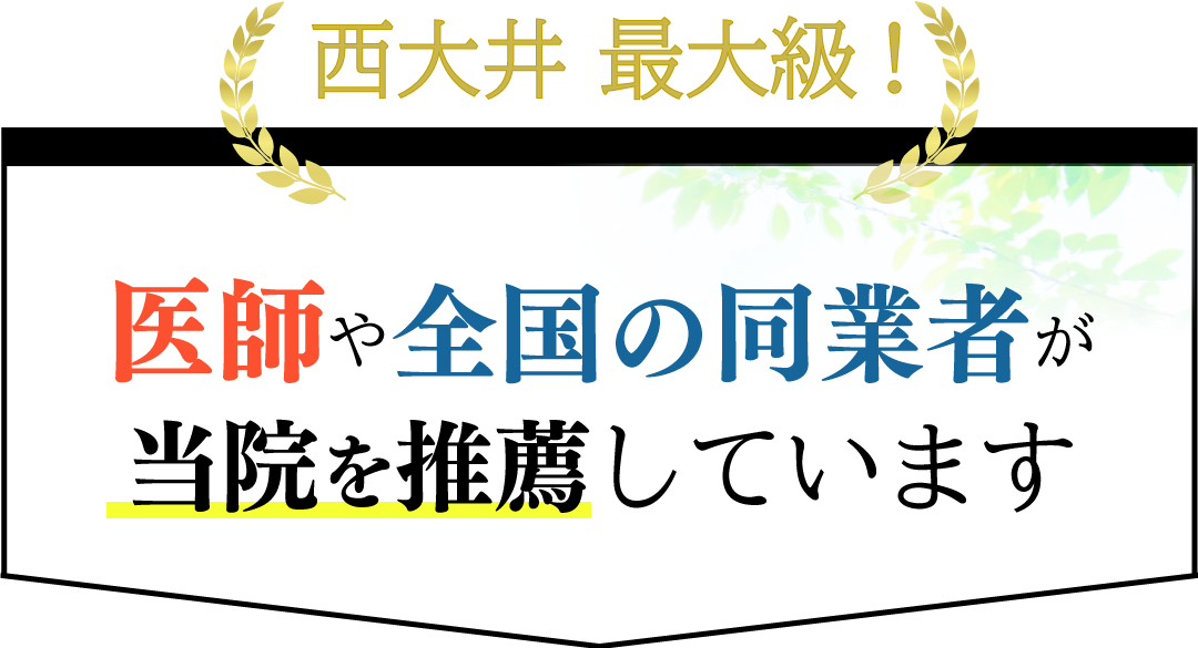 医師や全国の同業者が当院を推薦しています